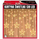 LIGHT GARLAND STARS ZÁCLONA 138 LED TEPELNÉ BIELE VIANOČNÉ LAMPY 3M