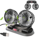 DVOJITÝ VENTILÁTOR DO AUTO VENTILÁTOR 5V USB