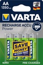 4 X BLISTER BATÉRIÍ VARTA AA 1350 MAH