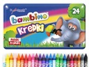 BAMBINO SVIEČKOVÉ CRAYLES vyrobené z kaolínovej hliny 24 FARIEB kovová krabička