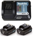 Nabíjačka Makita DC10WD + 2x batérie BL1020B 2,0Ah