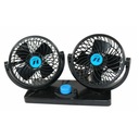 Rotácia ventilátora auta. dvojité 12V-24V TIR