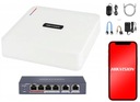 Hikvision 4ch IP rekordér až 6Mpx + PoE Switch