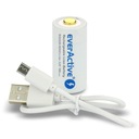 EverActive 3V 16340 batéria s micro USB ochranou nabíjania 700mAh