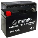 MORETTI MT9-BS 9Ah gélová motobatéria YT9-BS MT9-4