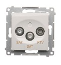 KONTAKT SIMON 54 2xSAT zásuvka SAT-SAT-RTV BIELA