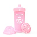 TwistShake Sippy pohárový mixér 360ml ružový 12m+