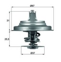 TERMOSTAT AUDI, OPEL, SEAT, ŠKODA, VW Mahle TX 25 87D