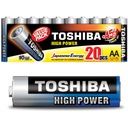 Alkalické batérie TOSHIBA LR6 AA 20 ks