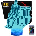 3D LED USB nočná lampa Lewandowski FC Barcelona