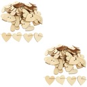 Milujem DIY Wood Chips Heart Decor Unfinished Pieces