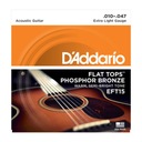 D'Addario EFT15 Flat Tops rezané struny 10-47