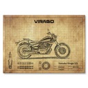 Yamaha Virago 125 Gift L kovový plagát