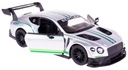 BENTLEY GT3 MODEL KOVOVÝ KINSMART 1:38 STRIEBORNÝ