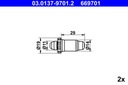 ATE 03.0137-9701.2 Sada príslušenstva, čeľuste parkovacej brzdy
