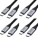 Kábel Unitek USB-C na USB-C kábel 10Gbps 4K 60Hz 20V/5A 100W x4