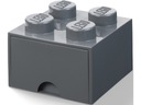 LEGO kontajner so zásuvkou Brick 4 Grey