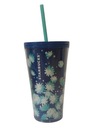 STARBUCKS GRANDE CUP Okvetné lístky FLOWERS NAVY BLUE 473ML