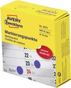 Etikety Avery Zweckform okrúhle, priemer 10 mm, modré, 800 ks