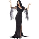 MORTICIA ADAMSOVÁ KOSTÝM ČARODEJNICE halloweenský KARNEVALOVÝ ples L