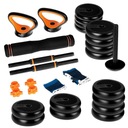 NASTAVITEĽNÉ DUMBLES 2x20KG BAR SET + RUKY