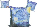 Vankúš s výplňou/zips V. Van Gogh stars