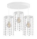 LUSTROVÁ STROPNÁ LAMPA CRYSTAL 3 GLAMOUR BIELA