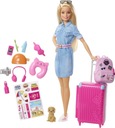 Barbie FWV25 Traveller so šteniatkom a otváracím kufríkom