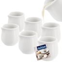 6x Malý MILKER, porcelánová kanvička na mlieko, smotanu, omáčky, dipy, 40 ml