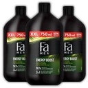 Sprchový a kúpeľový gél Fa Men Xtreme Sport Energy Boost 750 ml x3