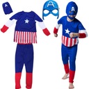 SUPERHRDINA CAPTAIN AMERICA PRE CHLAPCA + MASKA 110-122