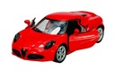 WELLY ALFA ROMEO 4C ČERVENÁ 1:34 NOVÝ KOVOVÝ MODEL 43676