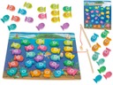 Drevené magnetické puzzle rybárčenie s písmenkami