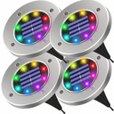 SOLÁRNE HNACIE LAMPY ZÁHRADNÉ LAMPY RGB ZÁHRADNÉ SVETLÁ FAREBNÉ X 4