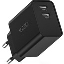 Tech-Protect 2x USB-C nástenná nabíjačka, 35W, Power Delivery, silná rýchla