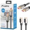 HDMI KÁBEL M/M V2.1 1,8M 8K 7680 x 4320 60 Hz 48 Gb/s BLACK LANBERG MEĎ