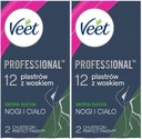 VEET Professional Depilačné voskové pásiky Suchá pokožka 24 ks Hydratuje