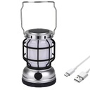 SOLAR CAMPING LAMP LED PLAMEŇ USB PRE STAN