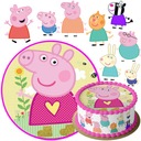 PEPPA PIG CAKE + 8 ZNAKOV + TEXT