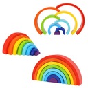 MONTESSORI RAINBOW PUZZLE PRÍLIŠ KREATÍVNE BLOKY