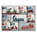 Retro magnety 9ks Vespa Model Chart