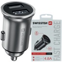 SWISSTEN AUTONABÍJAČKA 2x USB 24W KOV