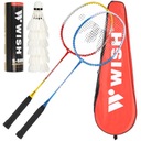 WISH Set 2 bedmintonových rakiet + 6 pierkových loptičiek