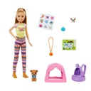 Barbie Set Camping Bábika a pes Stacie HDF70