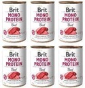 Brit Mono Protein BEEF s hovädzím mäsom 6x400g