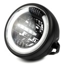 Univerzálny svetlomet LED Lamp Motocykel Schválenie Black Naked Street