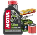 CR9E SADA OLEJA MOTUL 5100 10W40 1L Zátka FILTRA YAMAHA MT125 14-19