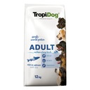 TROPIDOG PREMIUM ADULT M&L BOHATÝ NA LOSOS 12 KG