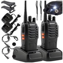 2x SLÚCHADLÁ WALKIE TALKIE PMR + BAOFENG BF-888S