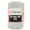 Yarnart makrame kábel 3mm- 756- Popiel String